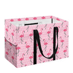 Pink Polka Dot Flamingo Pattern Print Utility Tote Bag
