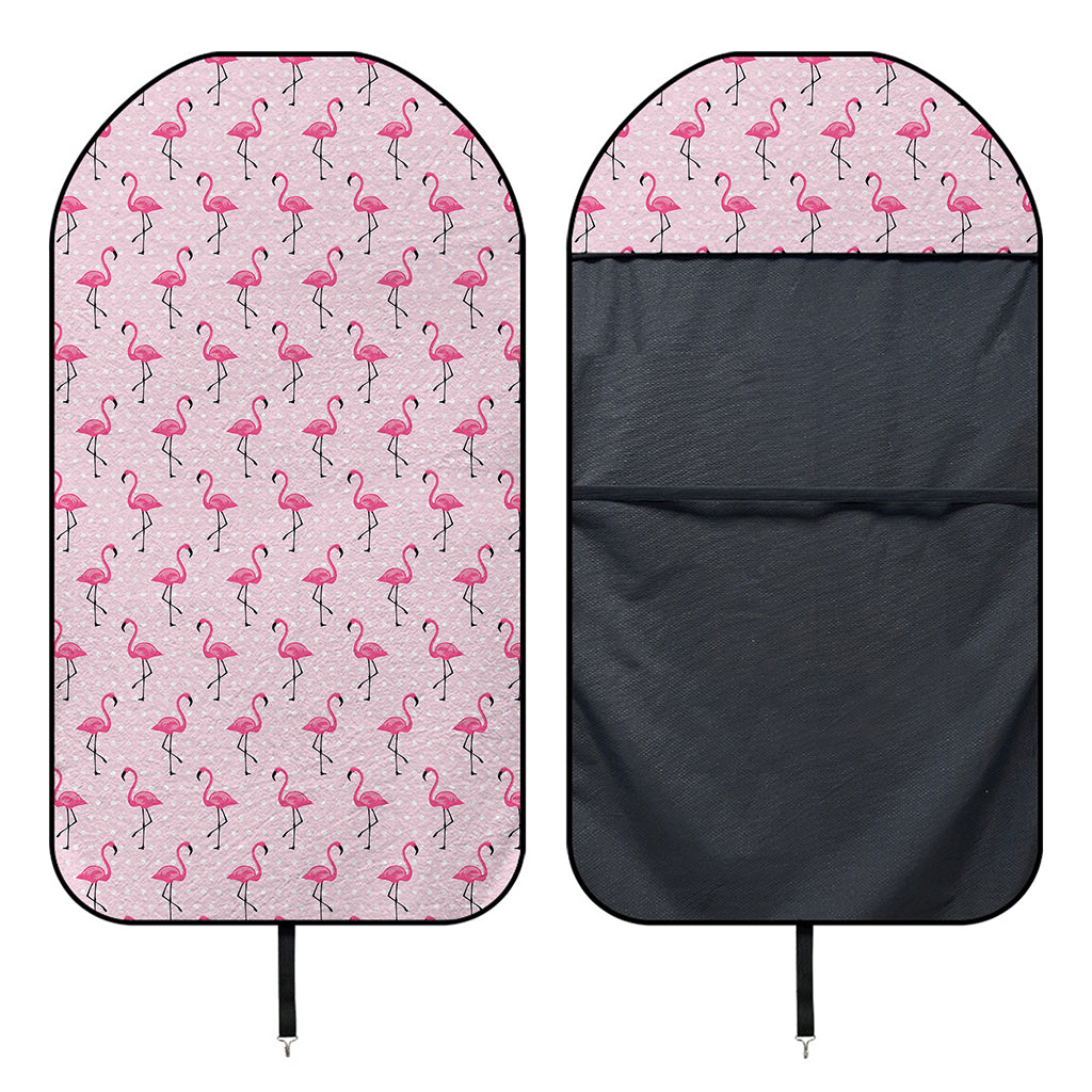 Pink Polka Dot Flamingo Pattern Print Waterproof Car Seat Cover