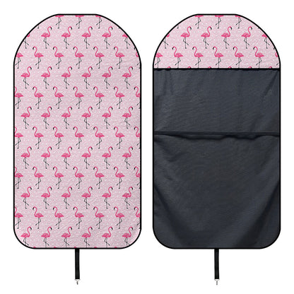 Pink Polka Dot Flamingo Pattern Print Waterproof Car Seat Cover