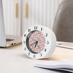 Pink Polka Dot Penguin Pattern Print Alarm Clock