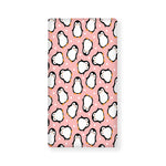 Pink Polka Dot Penguin Pattern Print Baby Crib Sheet
