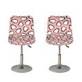 Pink Polka Dot Penguin Pattern Print Bar Stool Covers