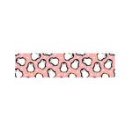 Pink Polka Dot Penguin Pattern Print Bed Runner