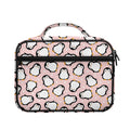 Pink Polka Dot Penguin Pattern Print Briefcase Bible Bag