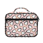 Pink Polka Dot Penguin Pattern Print Briefcase Bible Bag