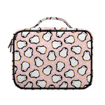 Pink Polka Dot Penguin Pattern Print Briefcase Bible Bag