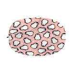 Pink Polka Dot Penguin Pattern Print Car Side Mirror Covers