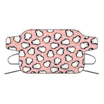 Pink Polka Dot Penguin Pattern Print Car Windshield Snow Cover