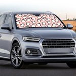 Pink Polka Dot Penguin Pattern Print Car Windshield Sun Shade