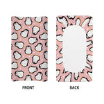 Pink Polka Dot Penguin Pattern Print Changing Pad Cover