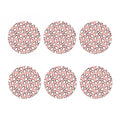 Pink Polka Dot Penguin Pattern Print Coaster Set