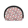 Pink Polka Dot Penguin Pattern Print Coin Purse