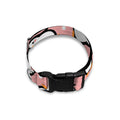 Pink Polka Dot Penguin Pattern Print Dog Collar