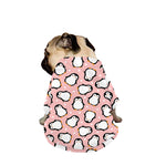 Pink Polka Dot Penguin Pattern Print Dog Zip Up Jacket