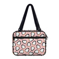 Pink Polka Dot Penguin Pattern Print Double Strap Bible Bag