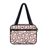 Pink Polka Dot Penguin Pattern Print Double Strap Bible Bag