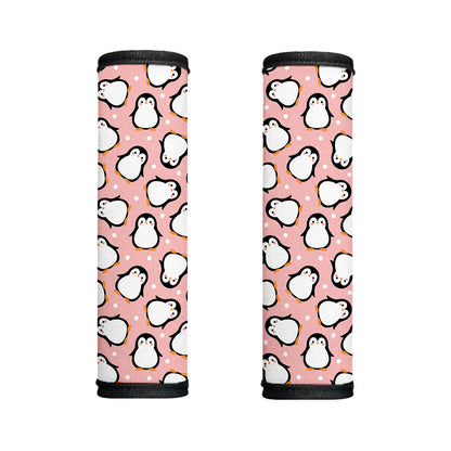 Pink Polka Dot Penguin Pattern Print Handle Covers