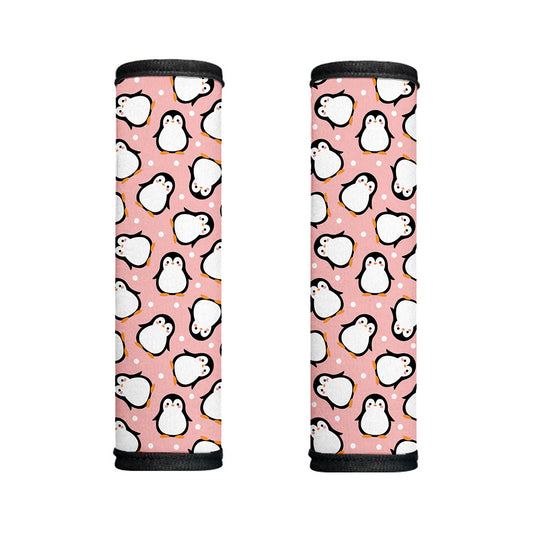 Pink Polka Dot Penguin Pattern Print Handle Covers