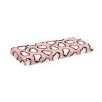 Pink Polka Dot Penguin Pattern Print Piano Keyboard Cover
