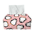 Pink Polka Dot Penguin Pattern Print Rectangle Tissue Box Cover