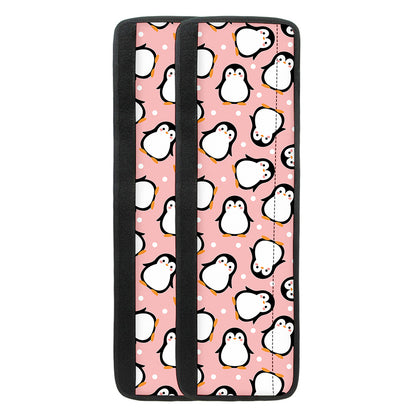 Pink Polka Dot Penguin Pattern Print Refrigerator Handle Covers