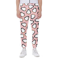 Pink Polka Dot Penguin Pattern Print Joggers