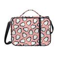 Pink Polka Dot Penguin Pattern Print Shoulder Strap Bible Bag