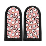 Pink Polka Dot Penguin Pattern Print Skillet Handle Cover