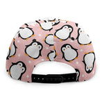 Pink Polka Dot Penguin Pattern Print Snapback Cap