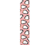 Pink Polka Dot Penguin Pattern Print Table Runner
