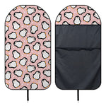 Pink Polka Dot Penguin Pattern Print Waterproof Car Seat Cover
