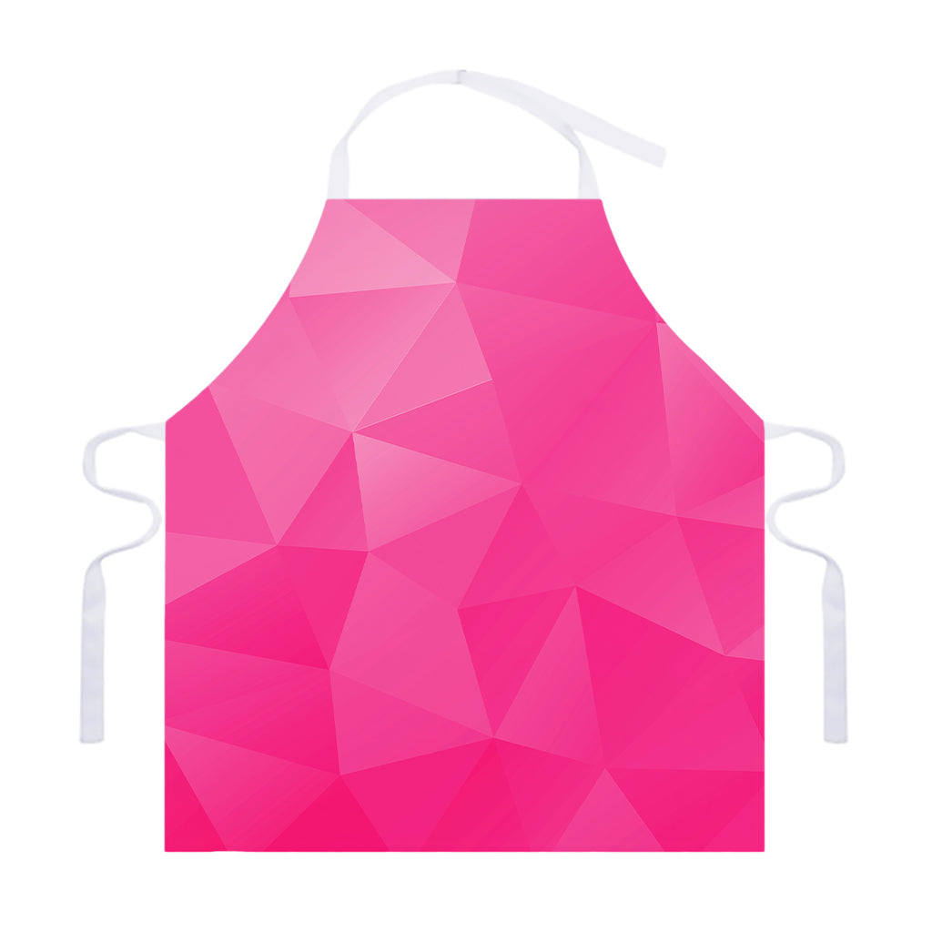 Pink Polygonal Geometric Print Adjustable Apron