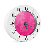 Pink Polygonal Geometric Print Alarm Clock