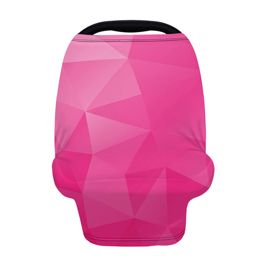Pink Polygonal Geometric Print Baby Seat Cover