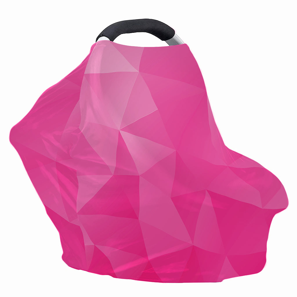 Pink Polygonal Geometric Print Baby Seat Cover