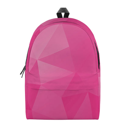 Pink Polygonal Geometric Print Backpack