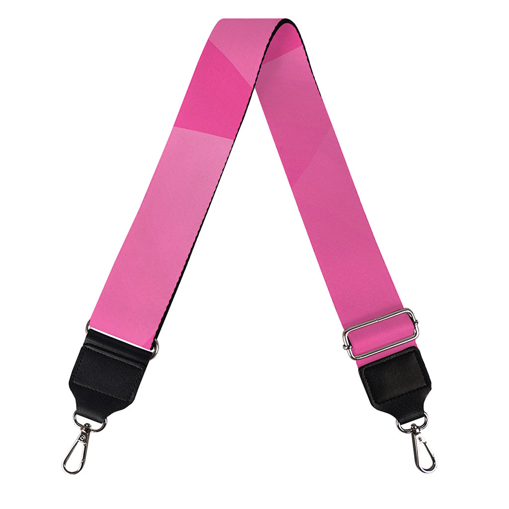 Pink Polygonal Geometric Print Bag Strap