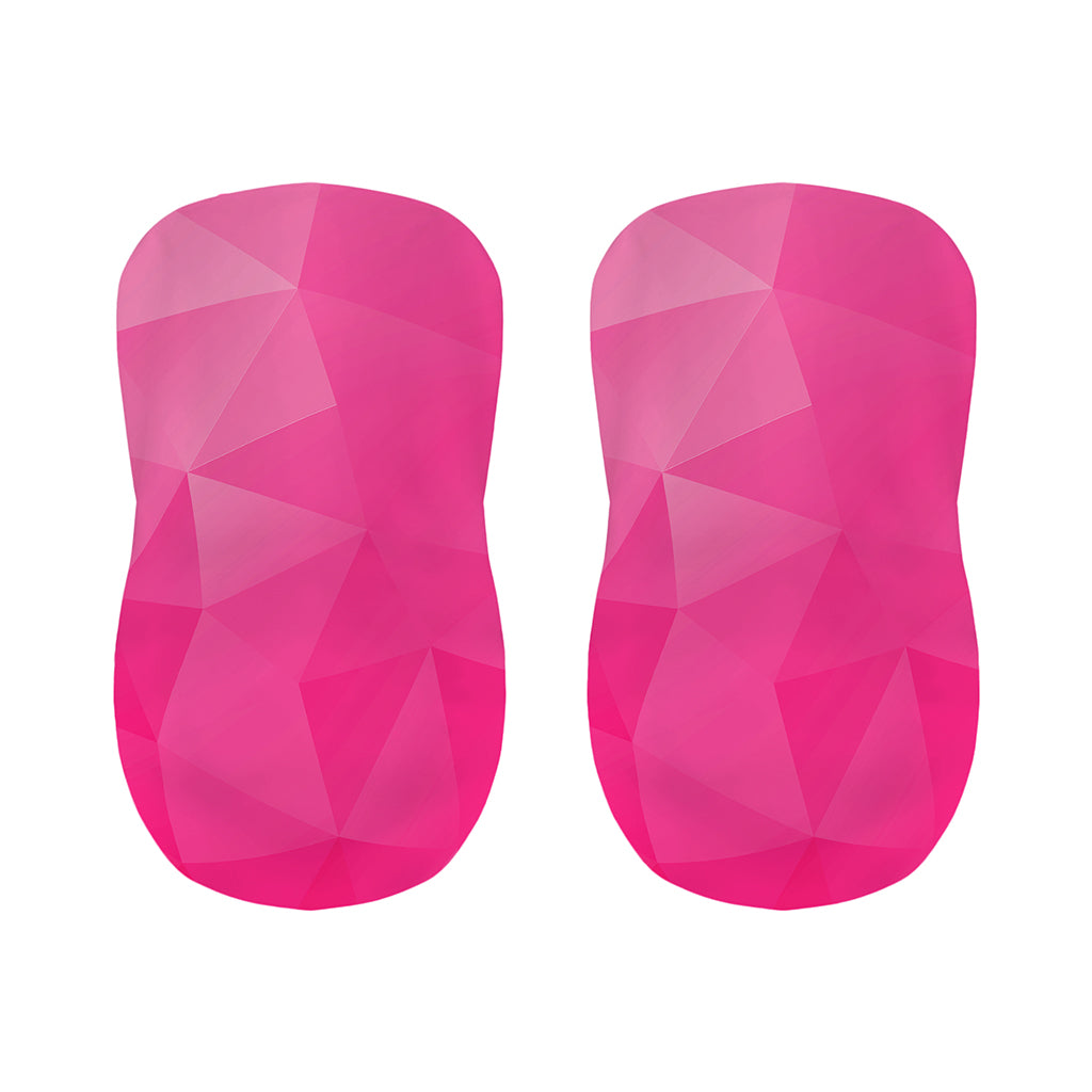 Pink Polygonal Geometric Print Bar Stool Covers