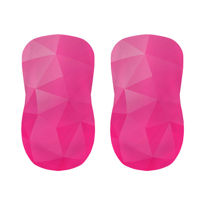 Pink Polygonal Geometric Print Bar Stool Covers