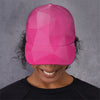 Pink Polygonal Geometric Print Baseball Cap