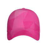 Pink Polygonal Geometric Print Baseball Cap