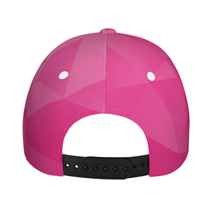 Pink Polygonal Geometric Print Baseball Cap