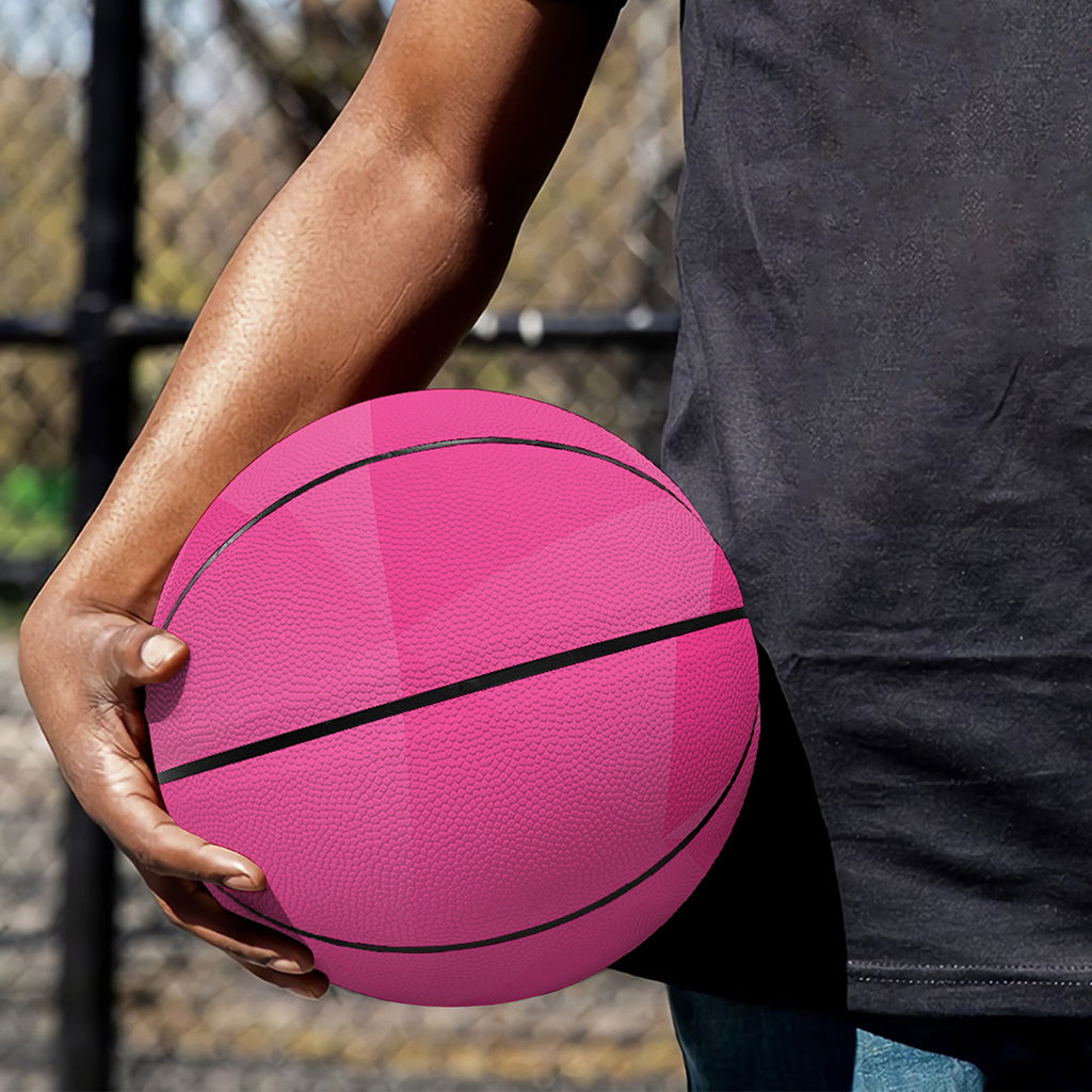 Pink Polygonal Geometric Print Basketball