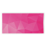 Pink Polygonal Geometric Print Beach Towel