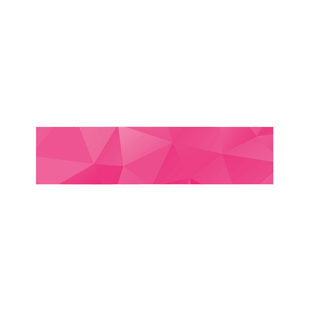 Pink Polygonal Geometric Print Bed Runner
