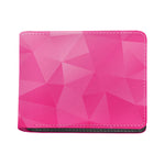 Pink Polygonal Geometric Print Bifold Wallet