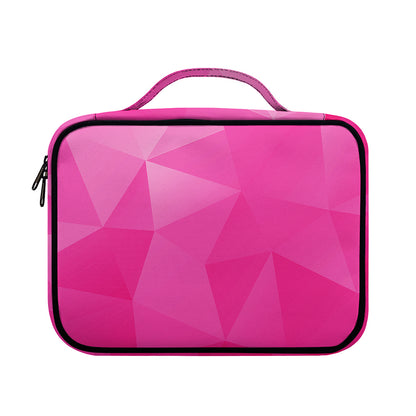 Pink Polygonal Geometric Print Briefcase Bible Bag