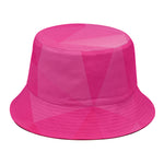 Pink Polygonal Geometric Print Bucket Hat