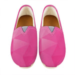 Pink Polygonal Geometric Print Casual Shoes