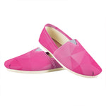 Pink Polygonal Geometric Print Casual Shoes